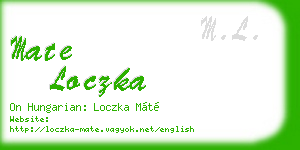 mate loczka business card