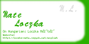 mate loczka business card